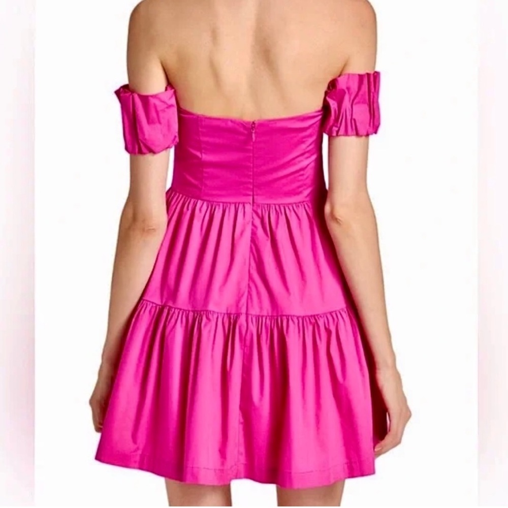 STAUD Strapless Pink Dress - Picture 4 of 8